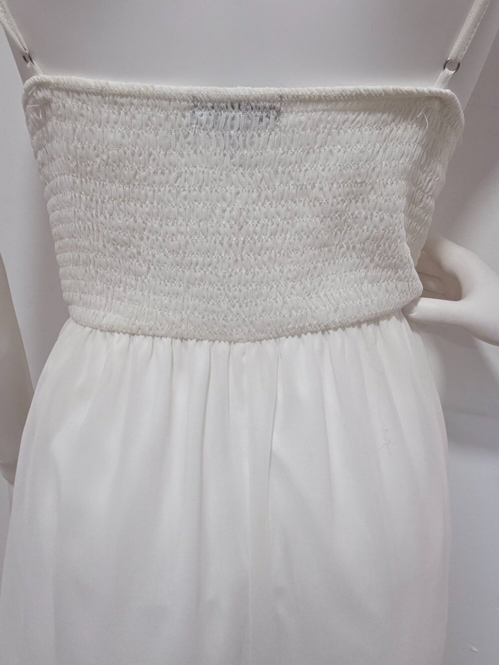 White Lace Flowing Wide Leg Jumpsuit - Picture 5 of 8